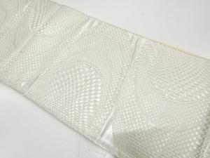 アンティーク　流水模様織り出し袋帯（着用可）